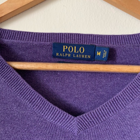 Polo by Ralph Lauren // Plum Pima Cotton Sweater - Picture 3 of 9